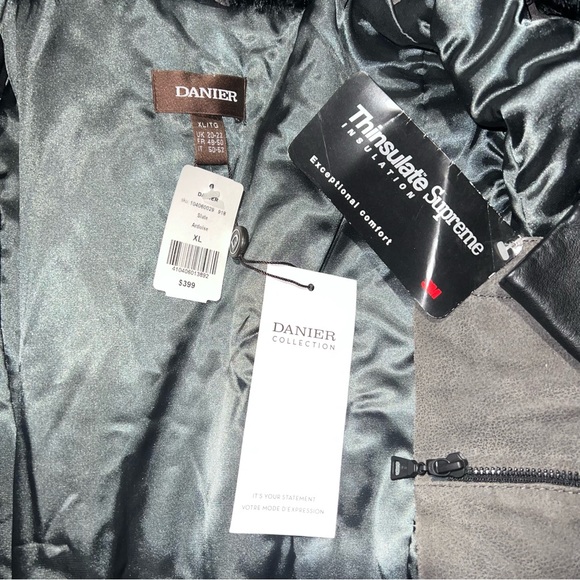 BNWT Danier black n grey suede jacket - Picture 6 of 8